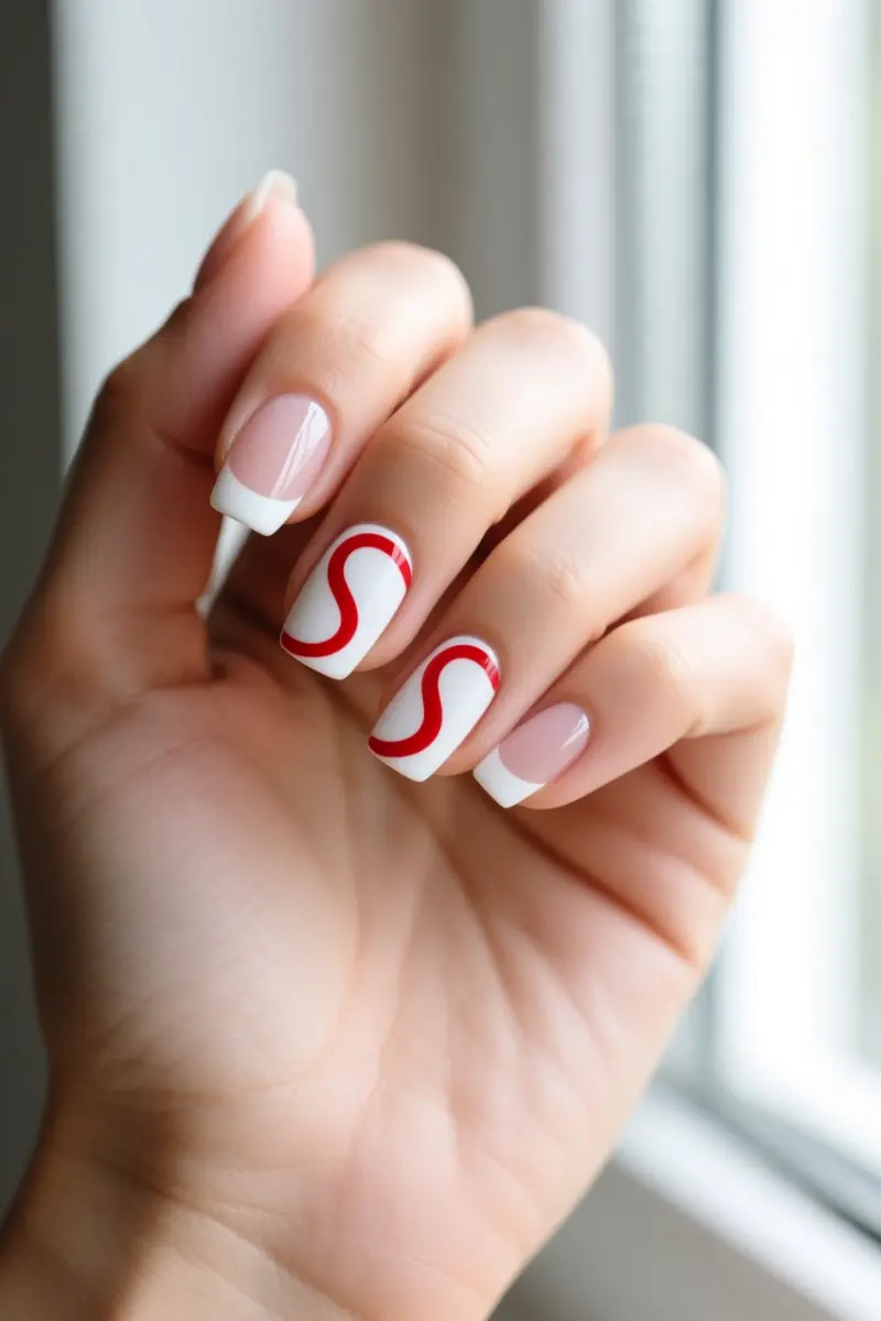 5. Negative Space Peppermint Swirls