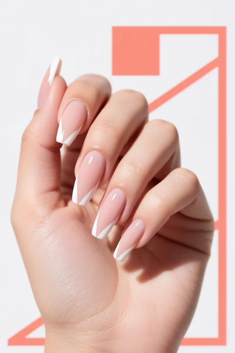 9. Negative Space Coral Geo Shapes