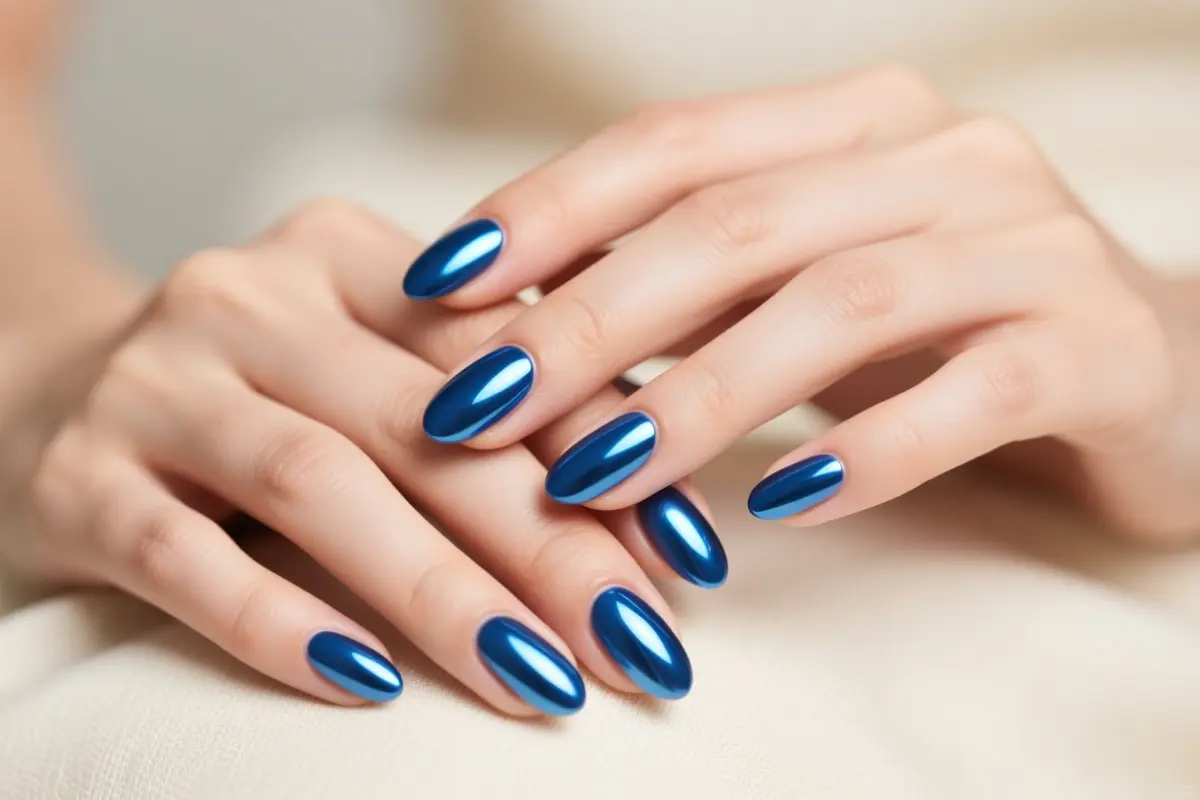 Blue Chrome Nails: 9 Real-World Ways to Wear the High-Shine Metallic Trend