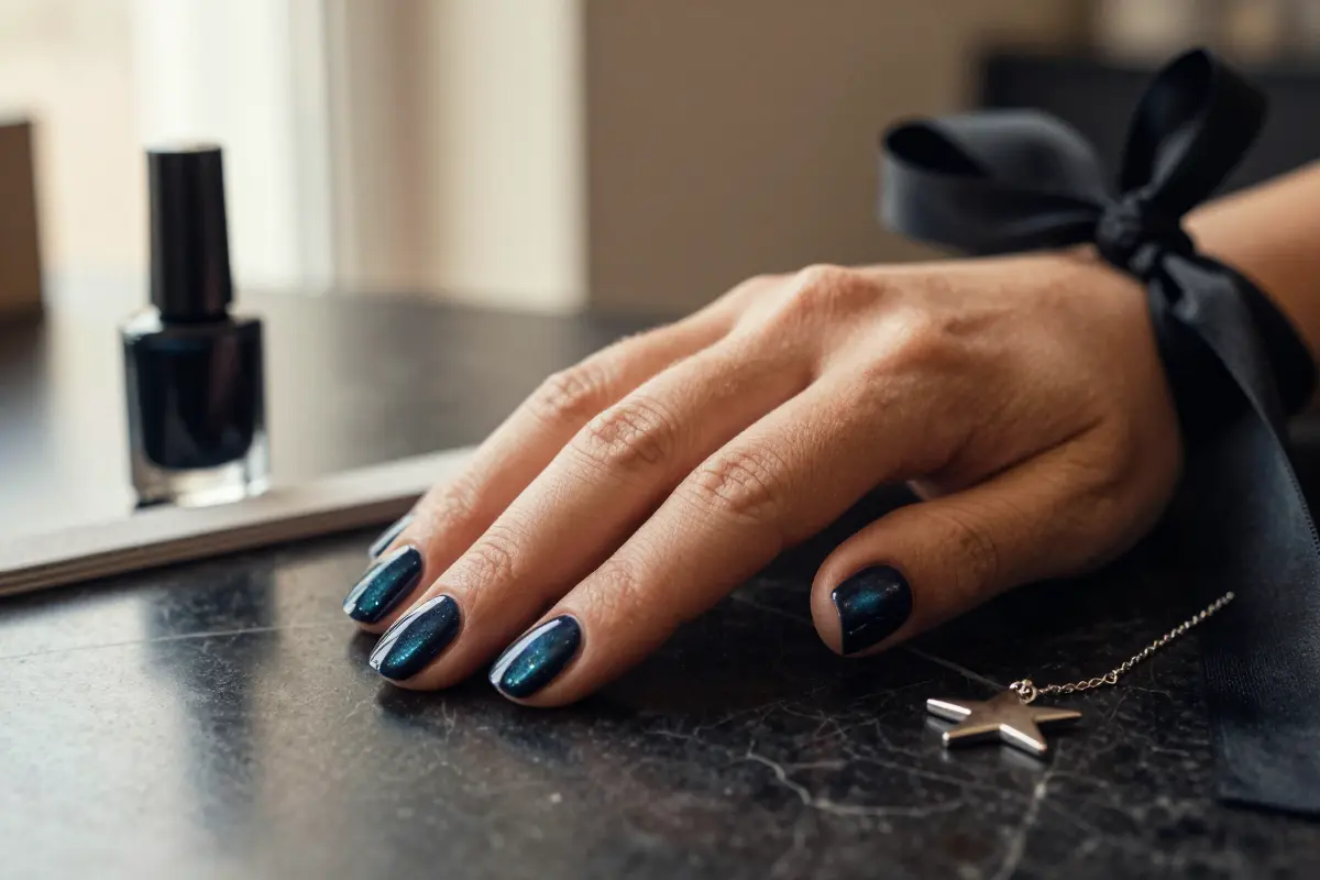 1. Velvet-Finish Midnight Navy
