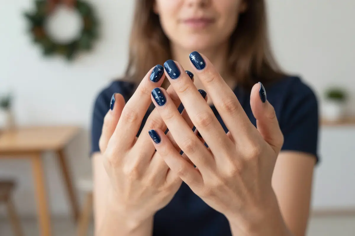 10. Midnight Blue and Silver Starbursts
