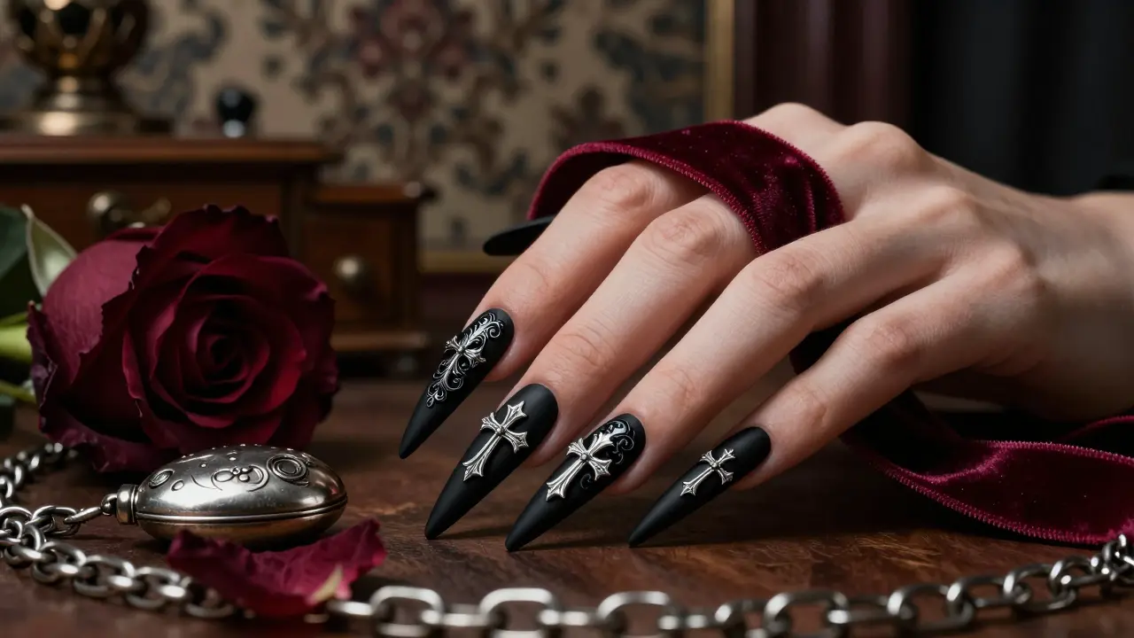 12 Bold and Edgy Goth Nail Ideas That Go Way Beyond Basic Black