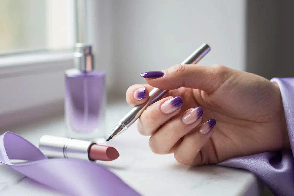 13. Dark Violet Aura Design with Airbrushed Core
