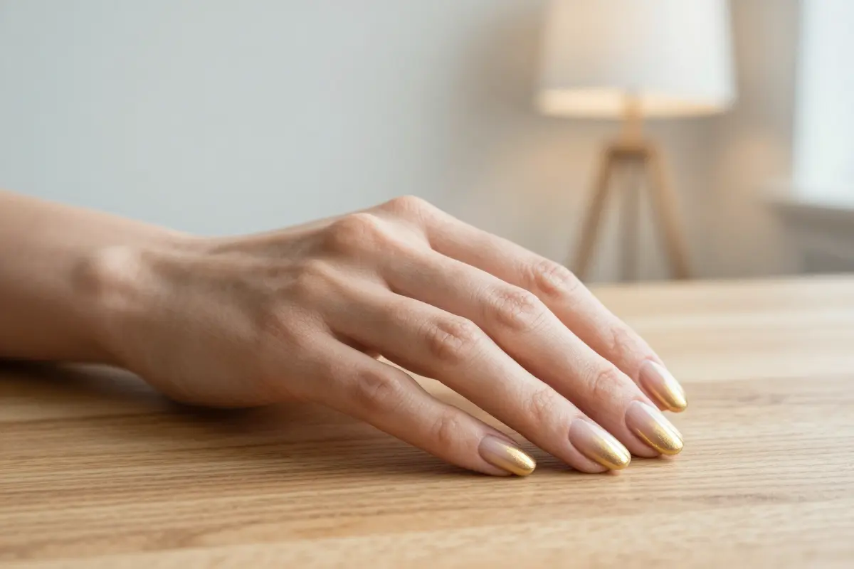 3. Champagne Gold Chrome Ombré
