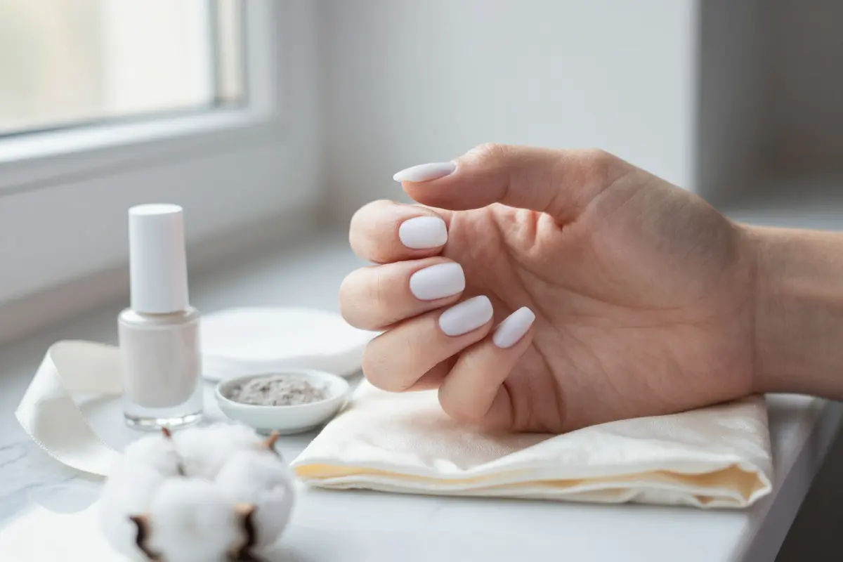 8. Soft Matte Cloud White Squoval