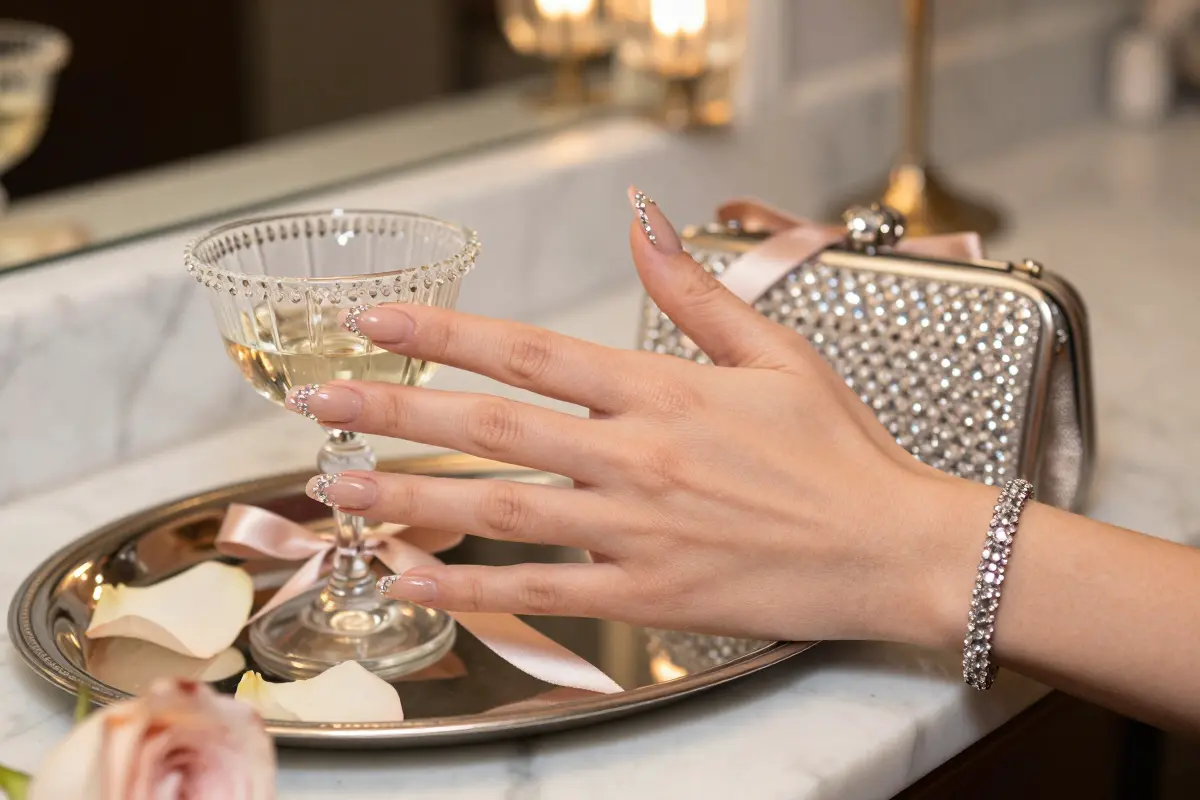 8. Sparkling Swarovski Crystal Cuticle Accents