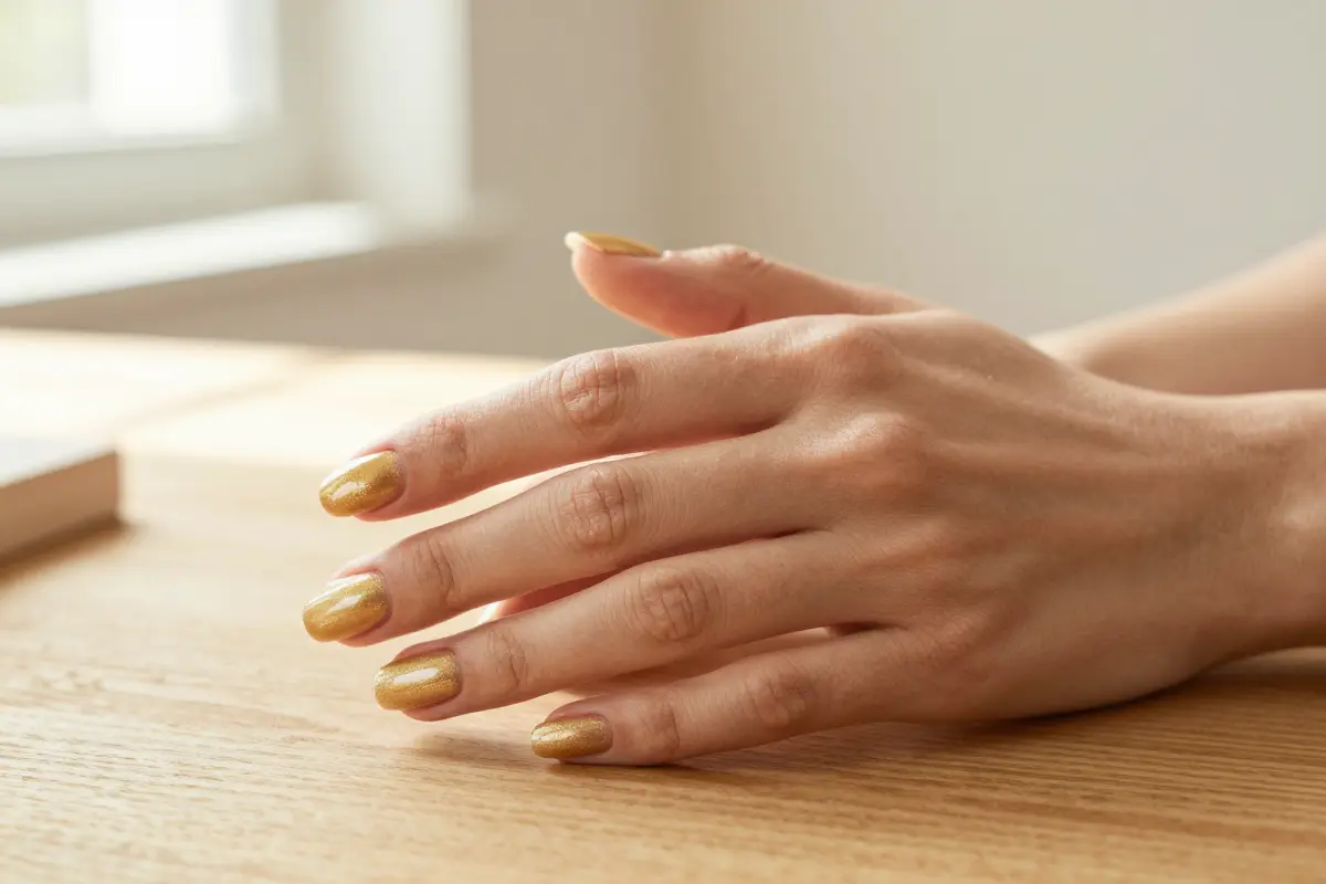 9. Liquid Gold Velvet Cat-Eye