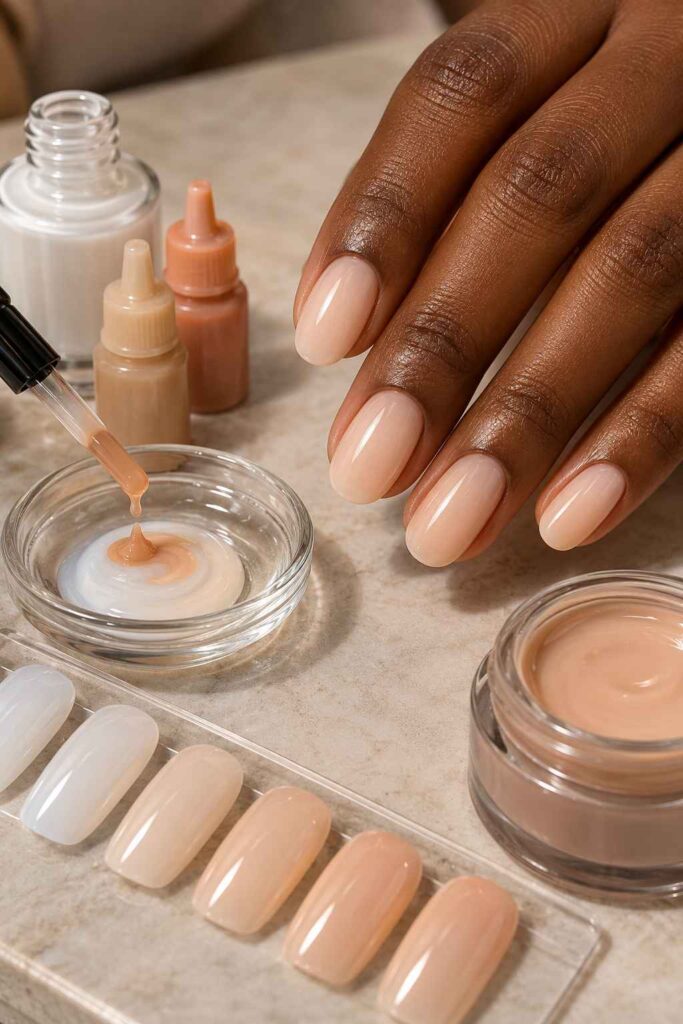 Warm Nude Nail Tinting Tutorial