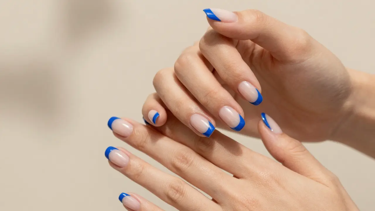 Blue French Tip Nails: 12 Modern Ways to Wear This Reinvented Classic
